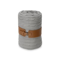 Плед акриловый Braid NEW, светло-серый