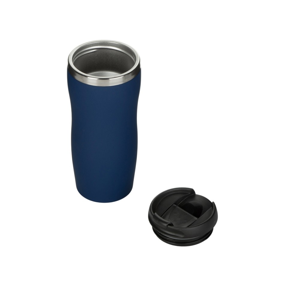 Термокружка "Double wall mug C1", soft touch, 350 мл, темно-синий