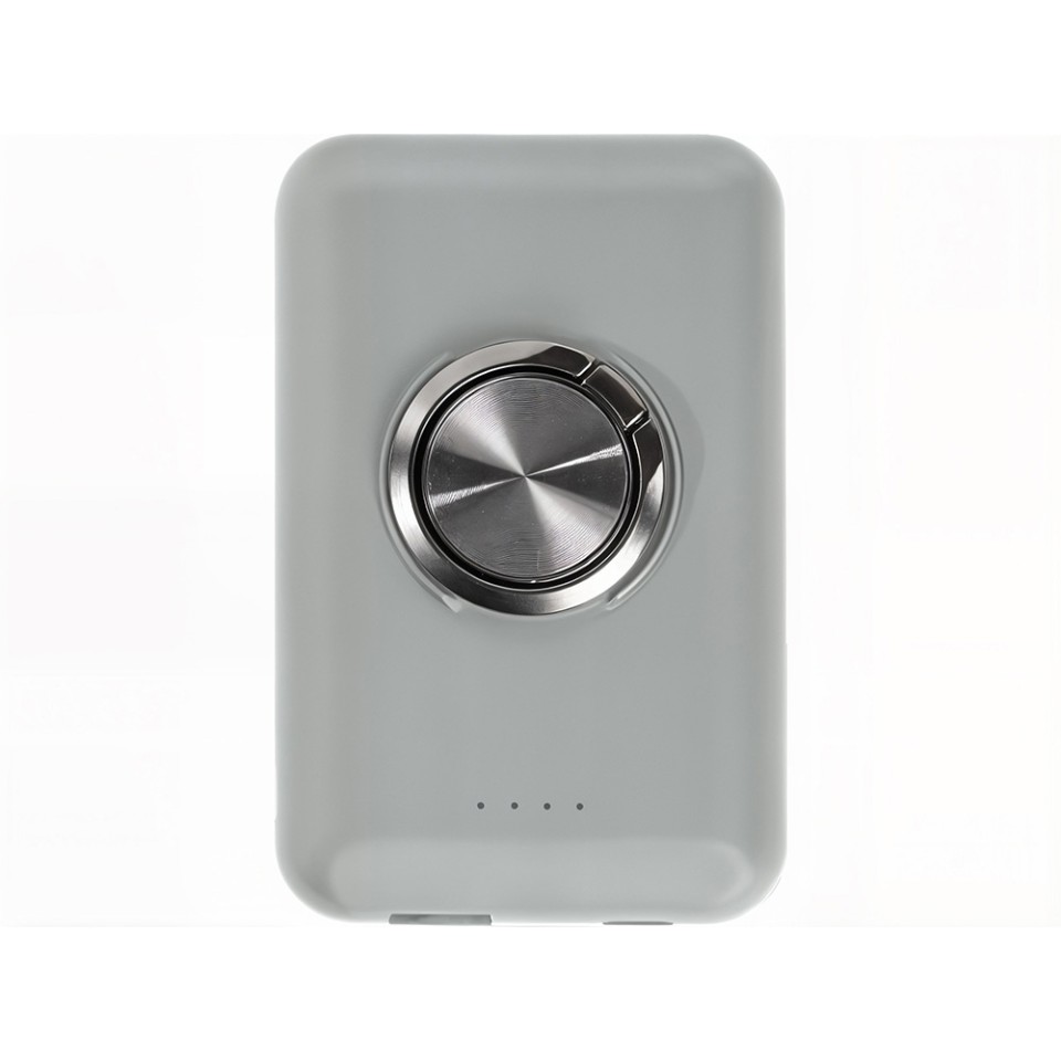 Магнитный беспроводной внешний аккумулятор "MagnetIQ", 5000 mah, 10 W, серый Cool gray 7C