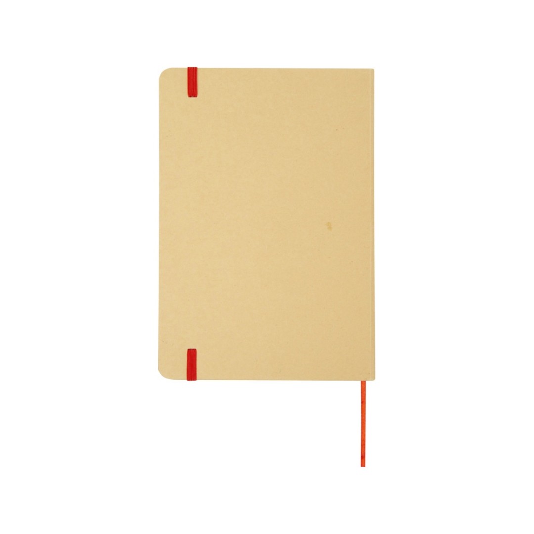 Nelida блокнот формата А5 в твердой обложке из переработанного картона - Красный