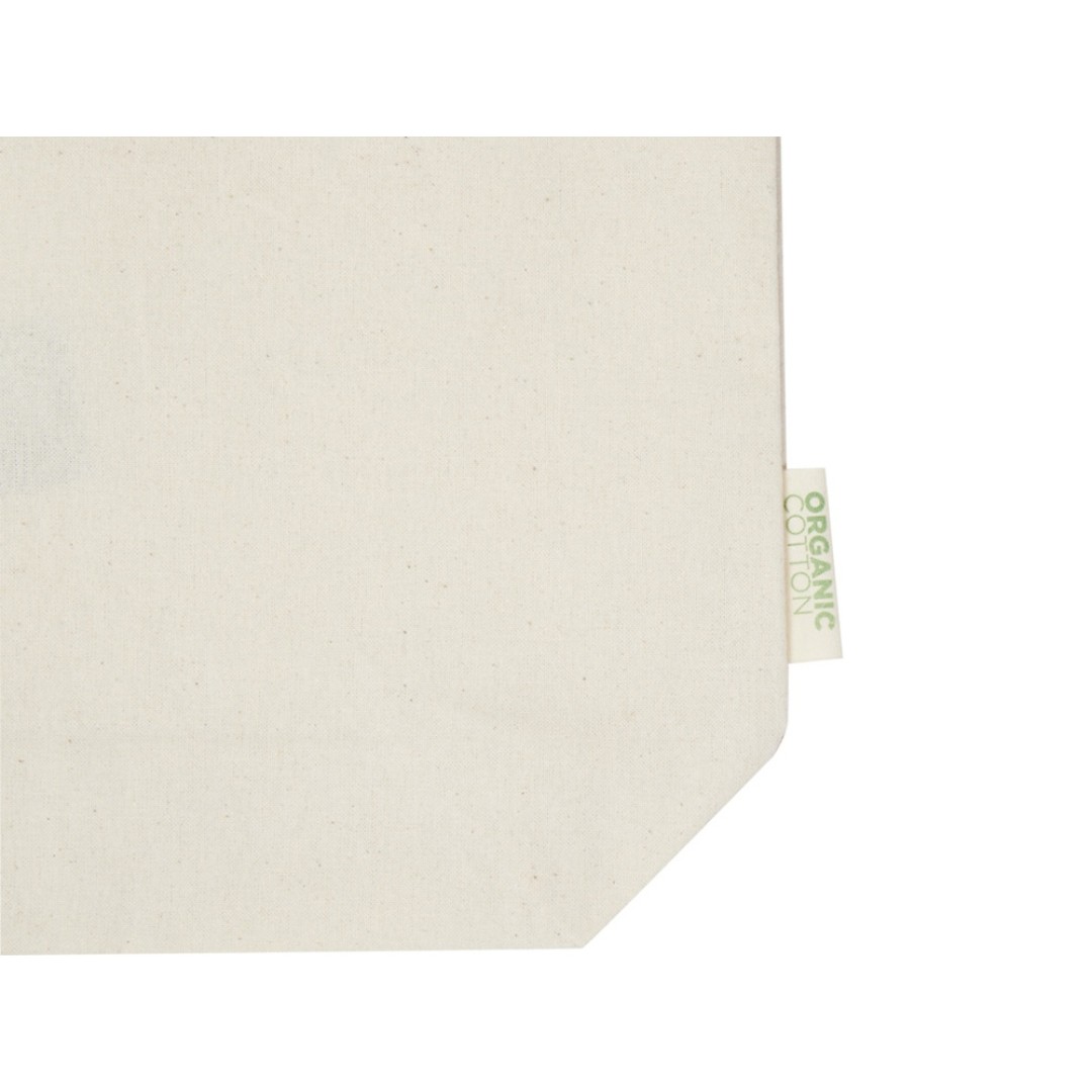 Orissa эко-сумка из органического материала GOTS с широким дном, 180 г/м2, 11 л - Натуральный