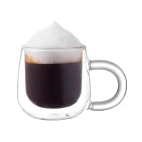 Кружка с двойными стенками с широкой ручкой "Fog", прозрачный