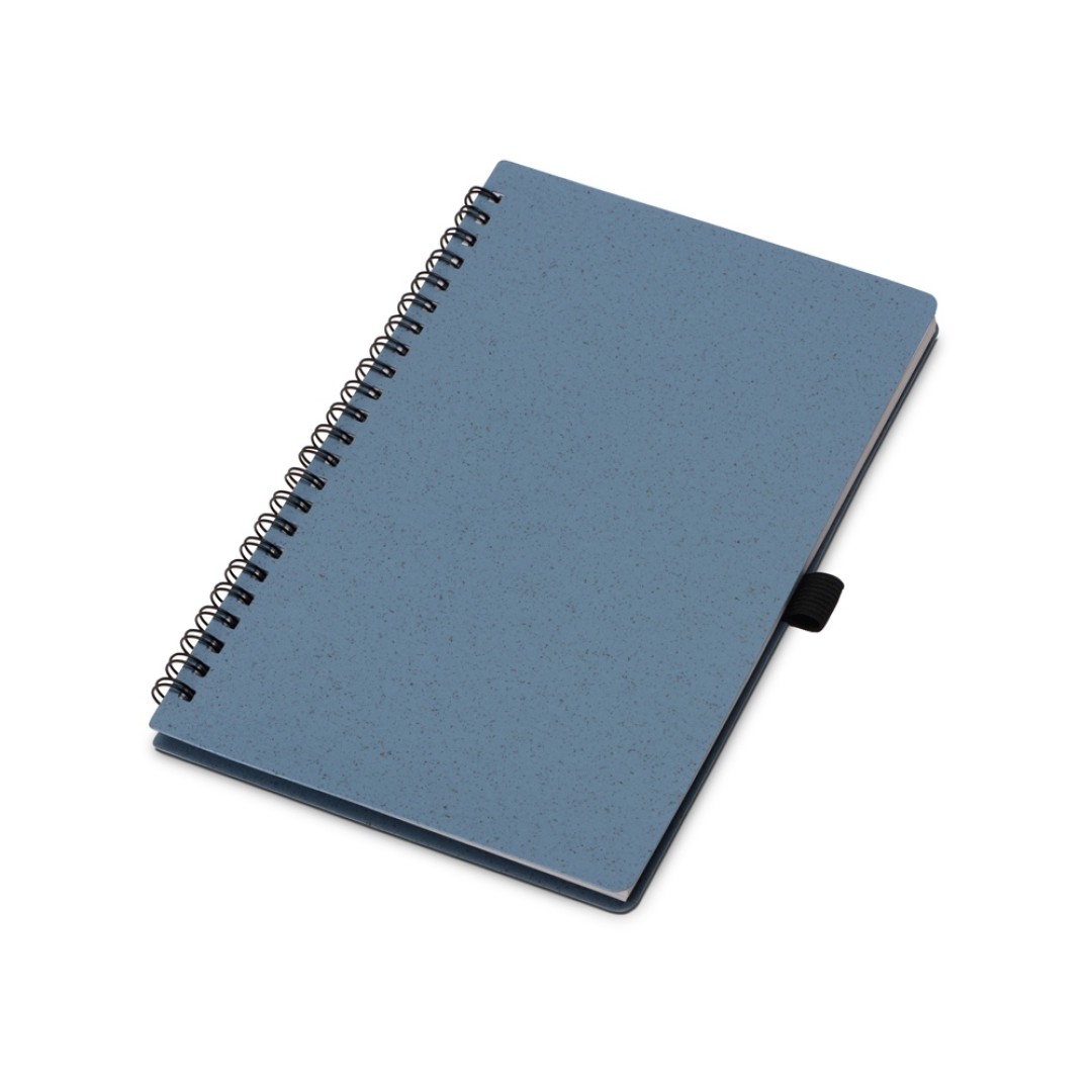 Блокнот А5 «Toledo M», синий + ручка шариковая «Pianta» из пшеничной соломы, синий