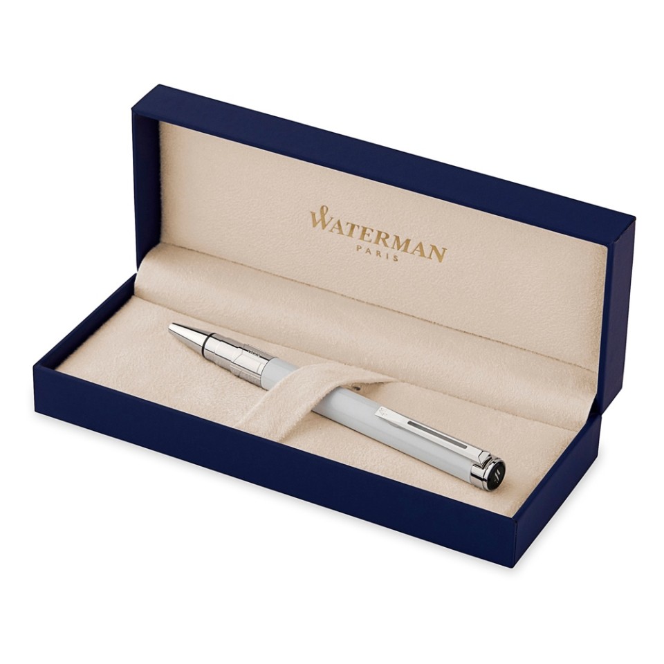 Ручка шариковая Waterman «Perspective Pure White CT M», белый/серебристый