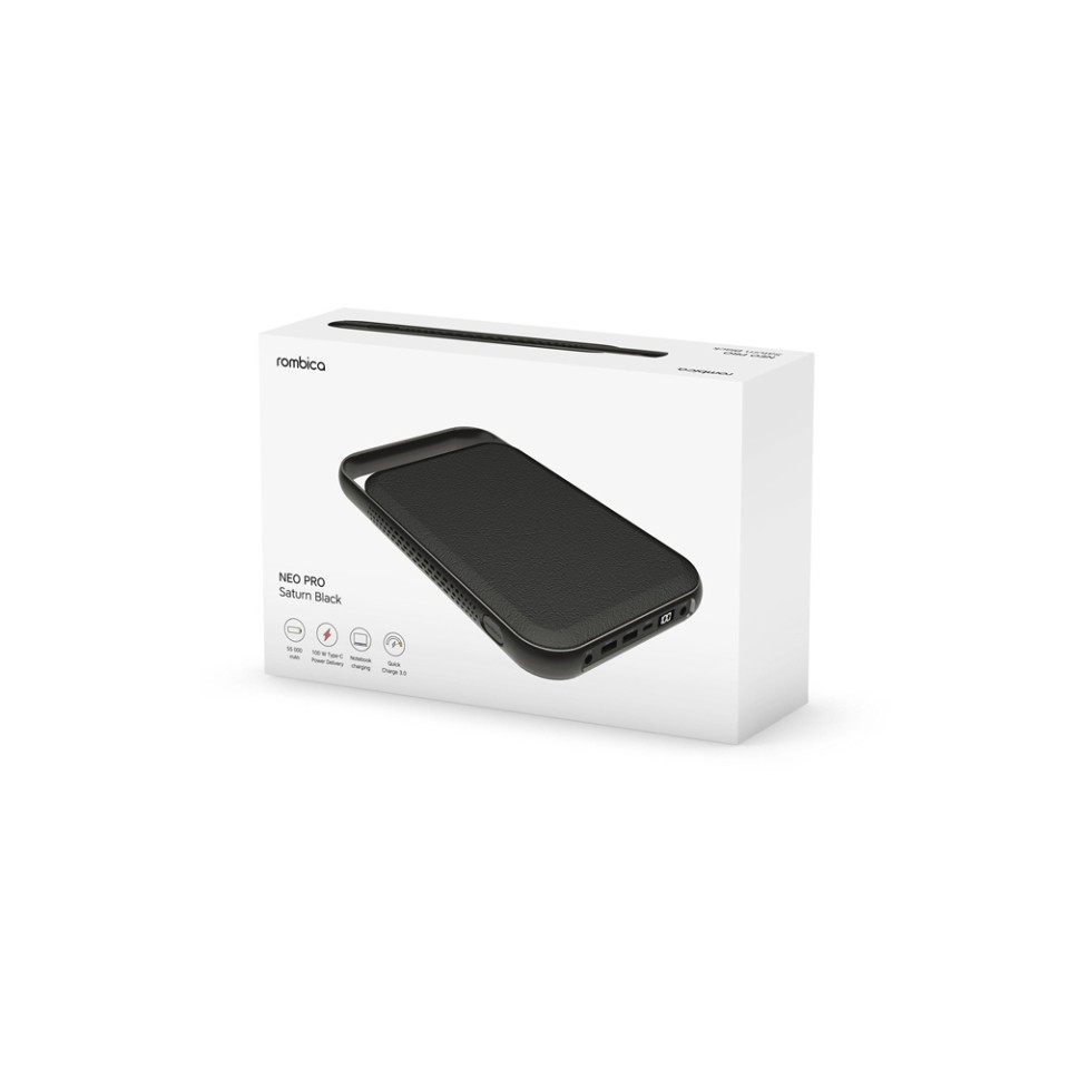 Внешний аккумулятор «NEO PRO Saturn» для ноутбуков с QC/PD, 55000 mAh, черный