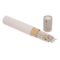 Набор цветных карандашей из "газетной бумаги" в тубе "News", 12шт.