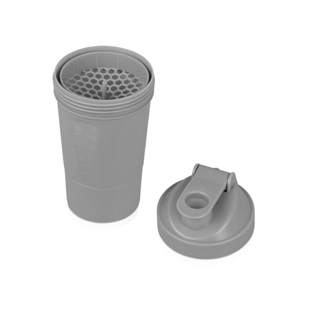 Шейкер для спортивного питания «Level Up», серый