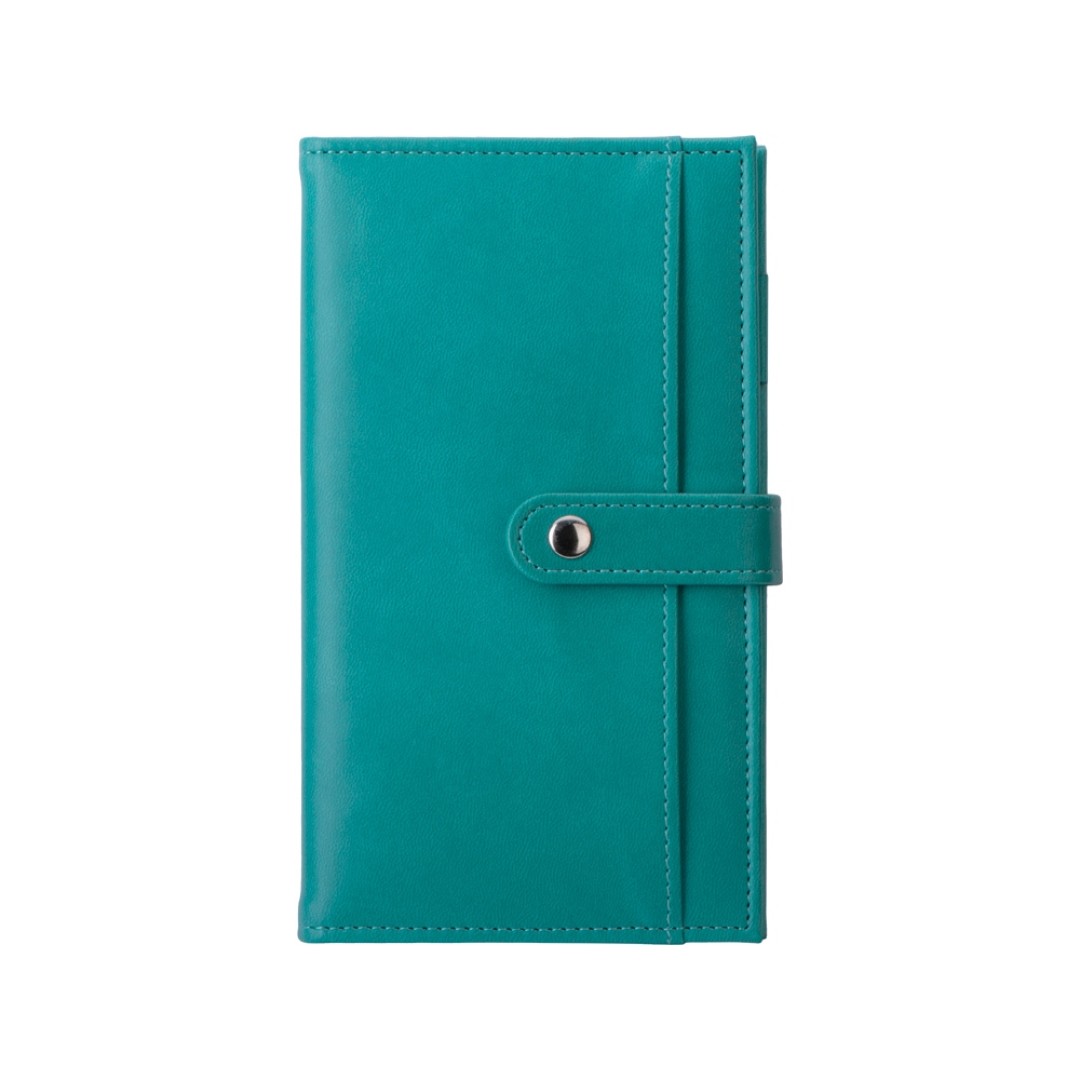 Блокнот-кошелек с сменным блоком А6 "Wall Street", 64 листа, бирюзовый
