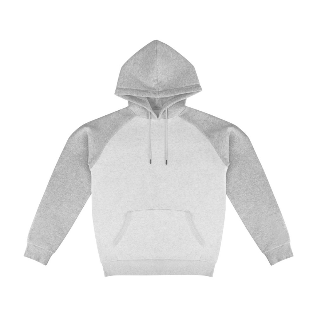 Толстовка с капюшоном «Dublin» мужская, серый меланж/белый меланж