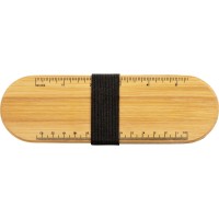 Пенал с линейкой и подставкой для телефона из бамбука "Haruki", серый