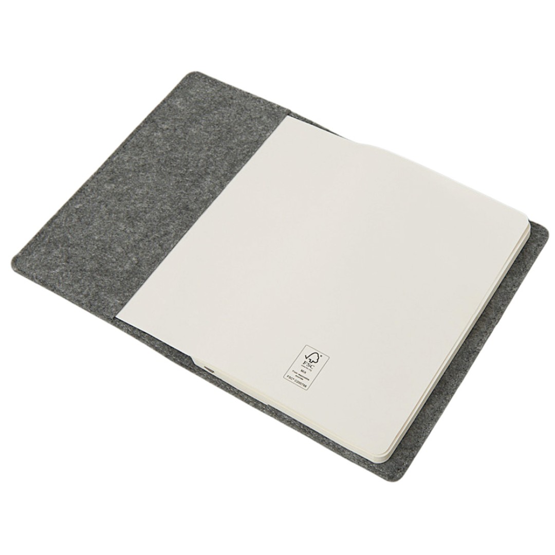 Двустороннее портфолио из рпет-фетра и искусственной кожи "Felt", серый
