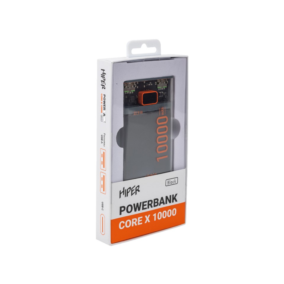 Внешний аккумулятор «CORE X», 10000 mAh, черный