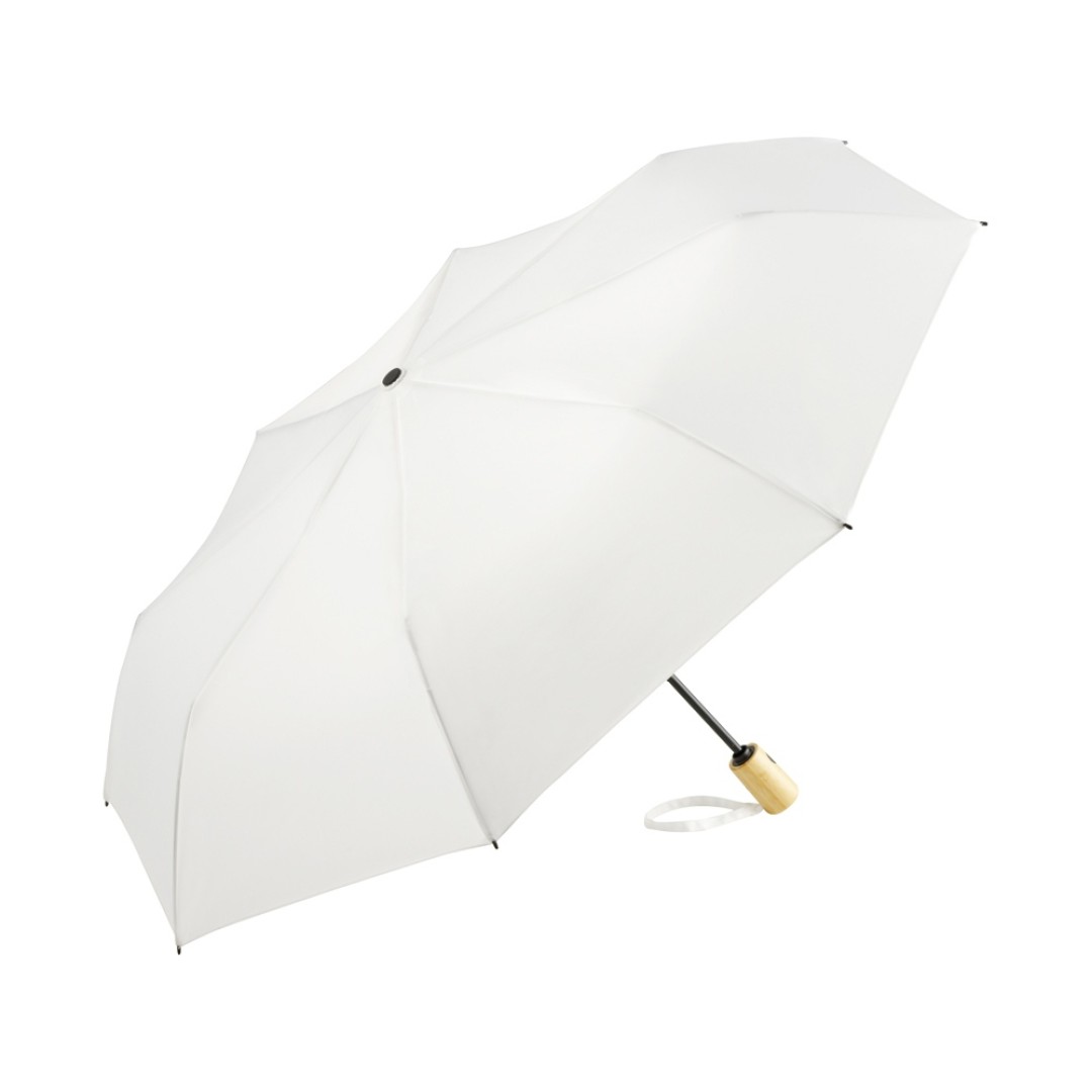 Зонт складной 5429 koBrella из бамбука, полуавтомат,белый