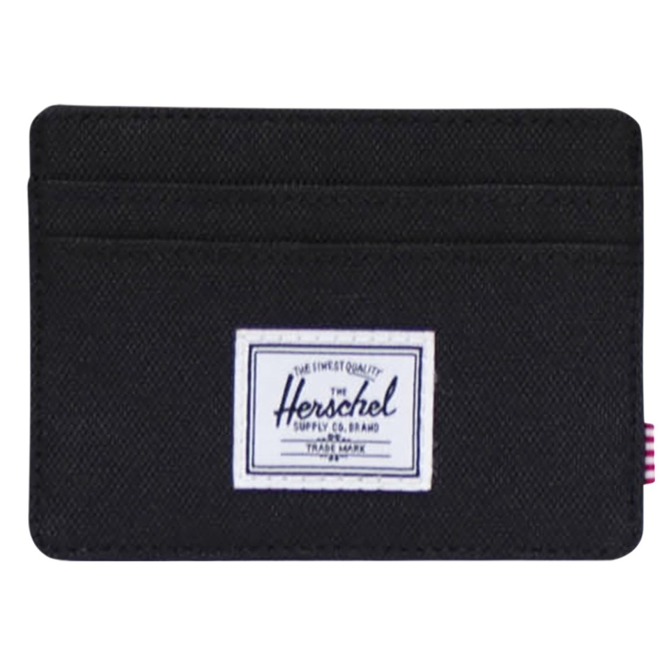 Herschel Charlie держатель для карт с RFID-защитой из переработанного материала - сплошной черный
