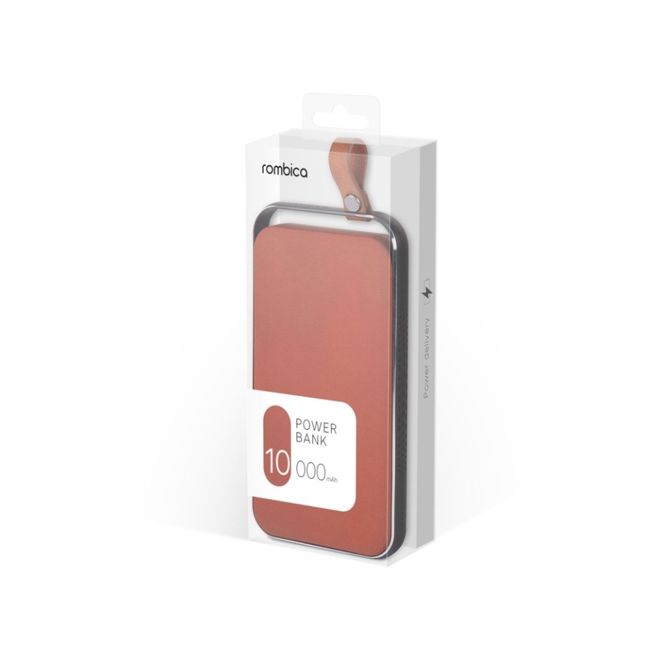 Внешний аккумулятор Rombica NEO Electron Brown, 10000 мАч, коричневый (Р)