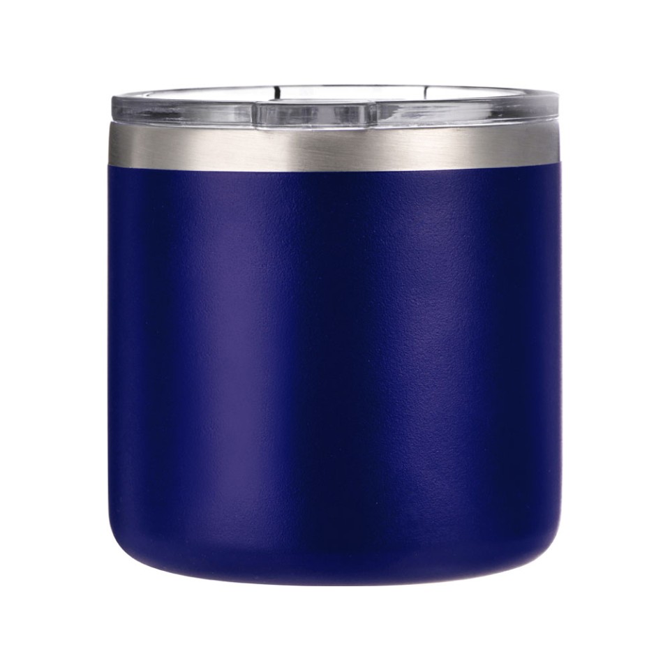 Кружка стальная Alaska с крышкой слайдером, powder coating, синий