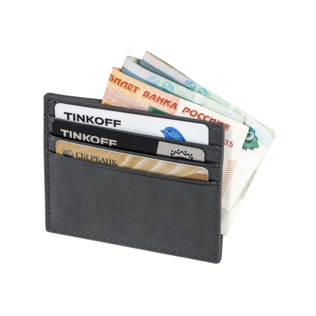 Картхолдер для 6 пластиковых карт с RFID-защитой "Fabrizio", серый