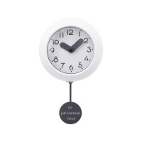 Настенные часы с маятником "Pendulum", белый (уф печать)