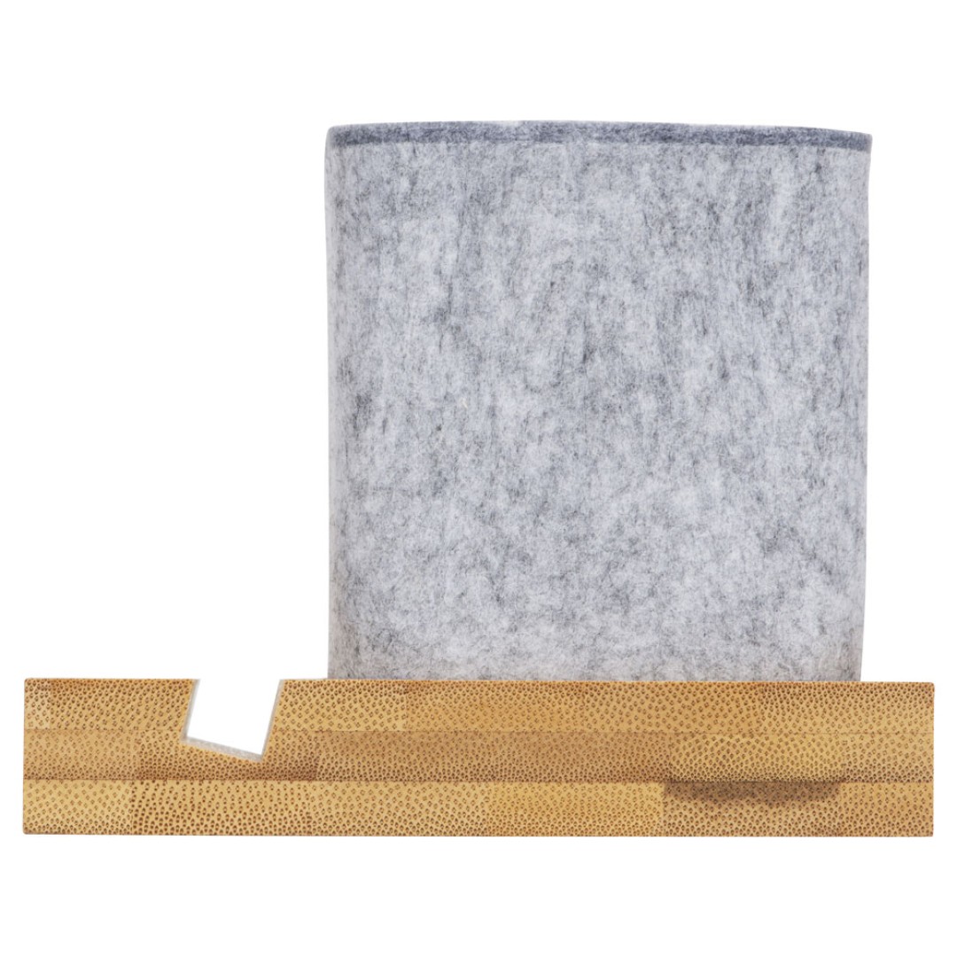 Подставка для ручек и телефона из бамбука "Takeshi", серый