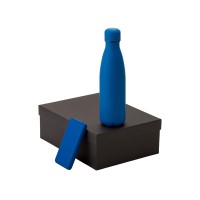 Подарочный набор с термобутылкой и повербанком С2, синий