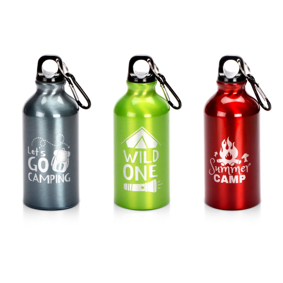 Бутылка "Oregon" с карабином 400мл, серебристый