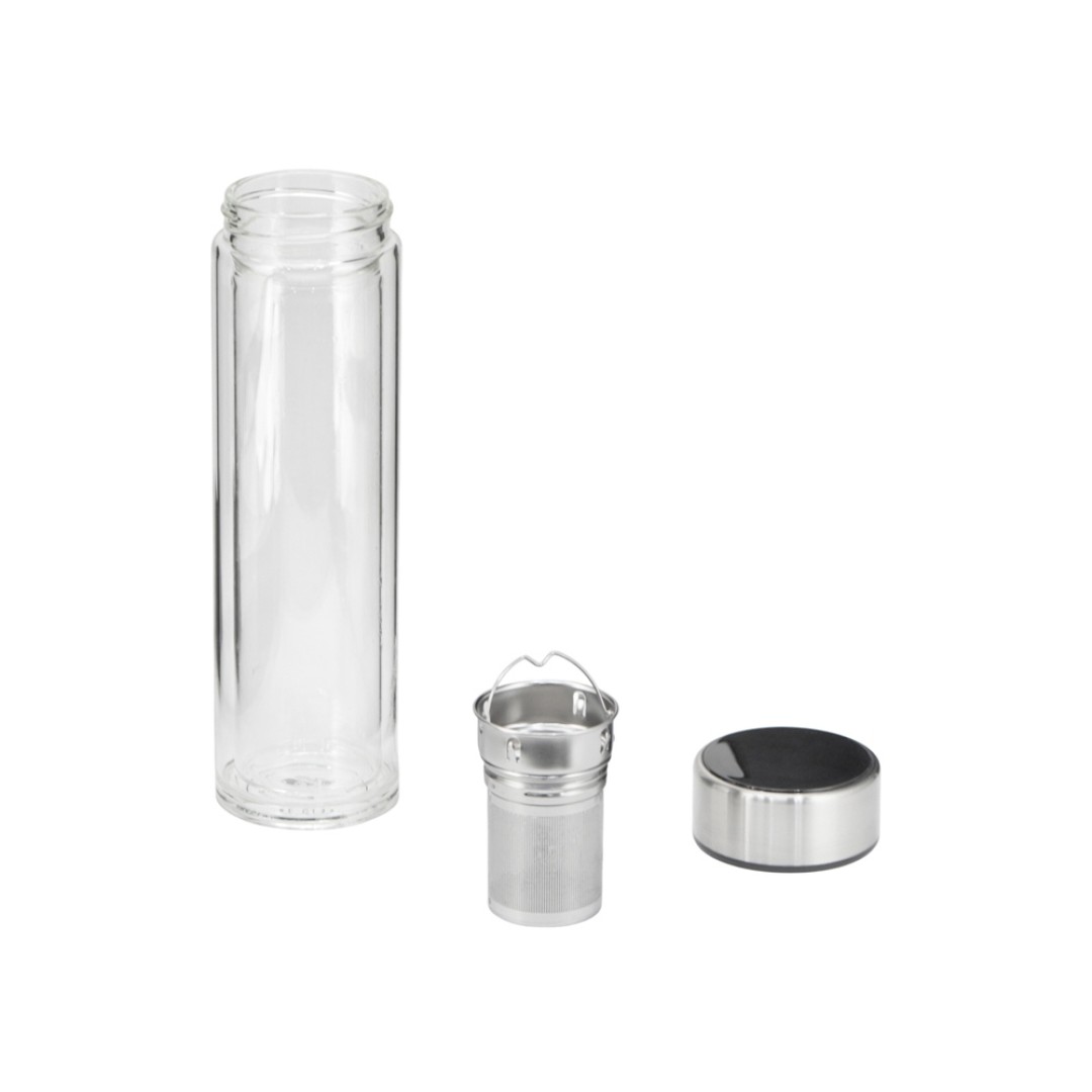 Стеклянный термос с индикатором температуры "Tapp", 500 мл, серебристый