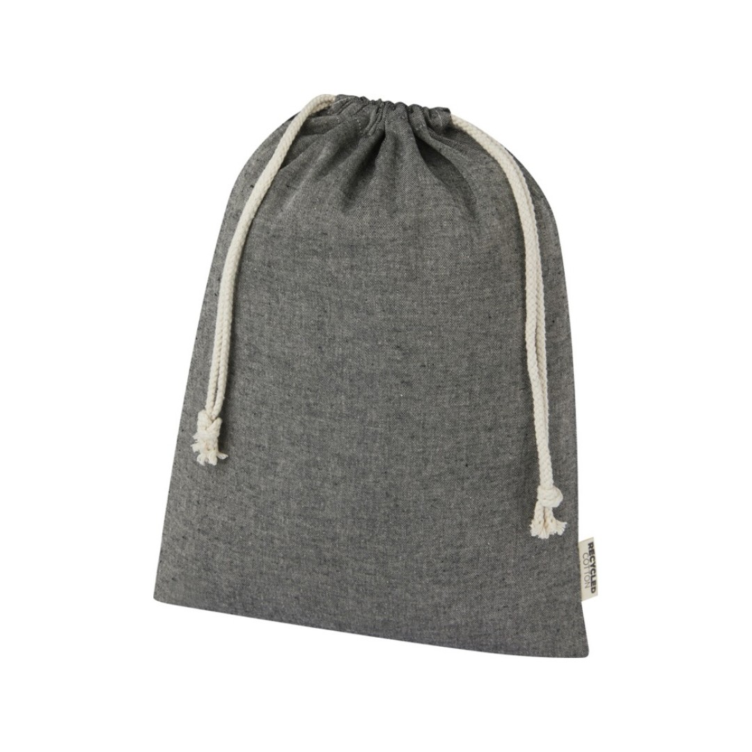 Большая подарочная сумка Pheebs объемом 4 л из хлопка плотностью 150 г/м2, черный