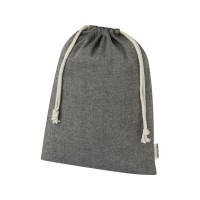 Большая подарочная сумка Pheebs объемом 4 л из хлопка плотностью 150 г/м2, черный