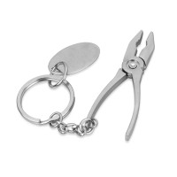 Брелок с шильдом "Пассатижи", серебристый