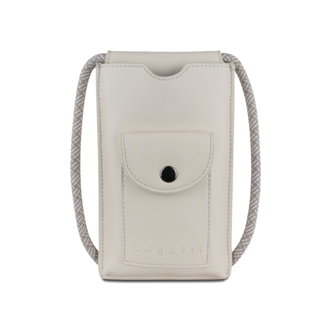 Сумка-чехол для мобильного телефона BUGATTI Almata, бежевая, полиуретан, 11x2x18 см