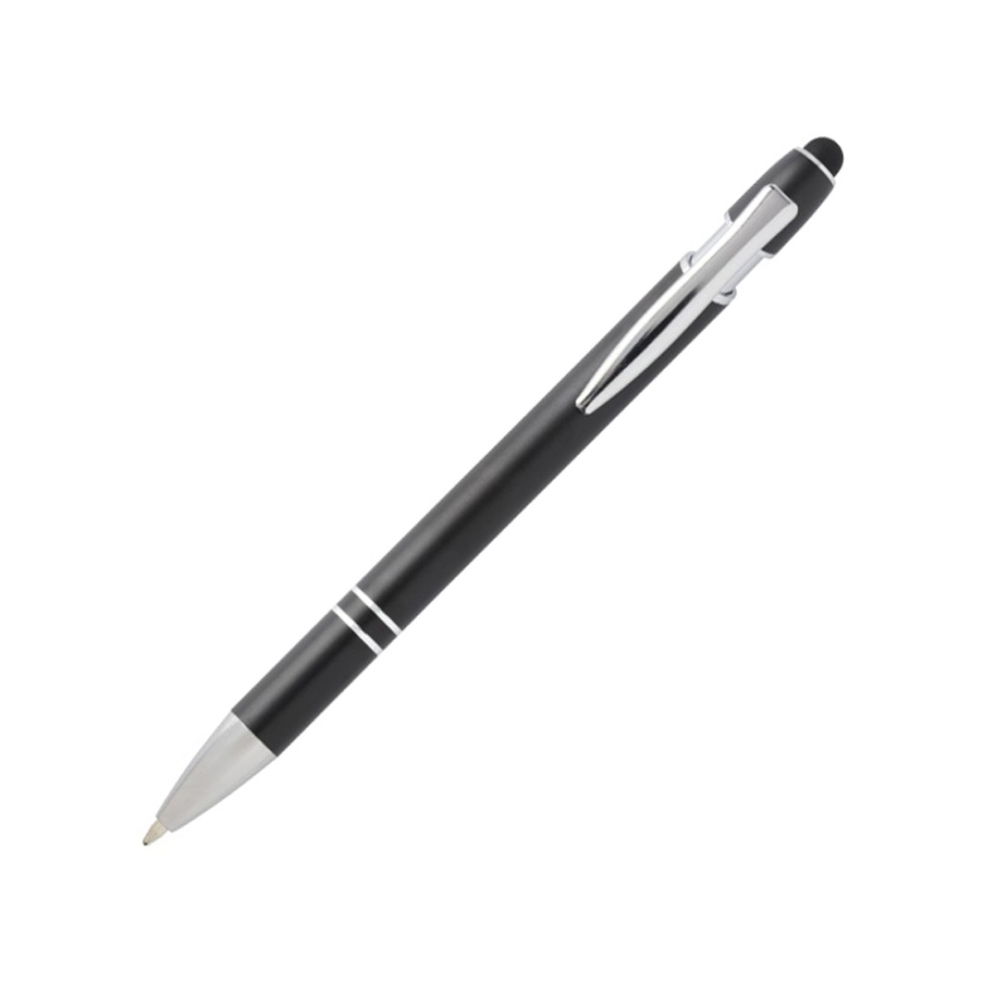 Kish шариковая ручка с серебристой отделкой - сплошной черный (черные чернила)