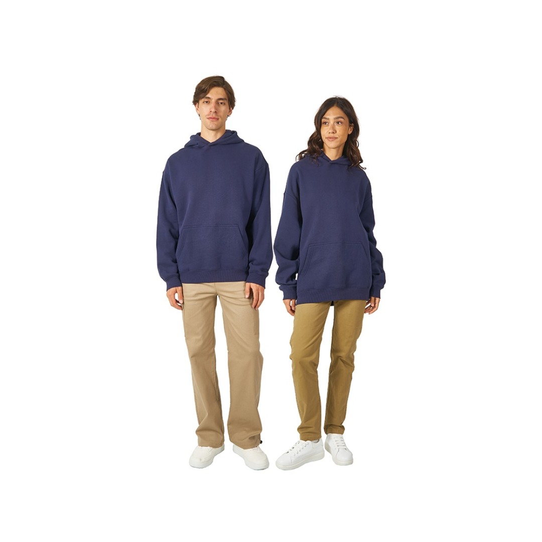 Толстовка с капюшоном оверсайз «Berlin» унисекс, темно-синий