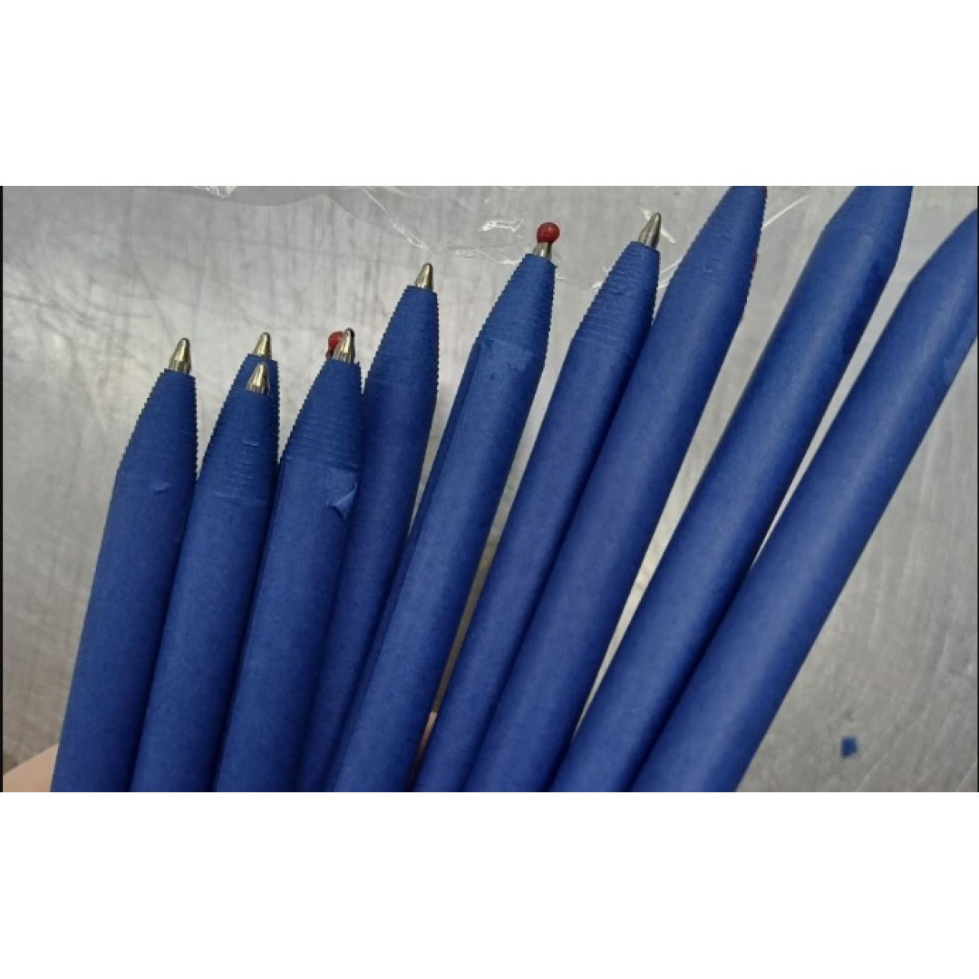 Ручка картонная с колпачком "Recycled", темно-синий (Р)