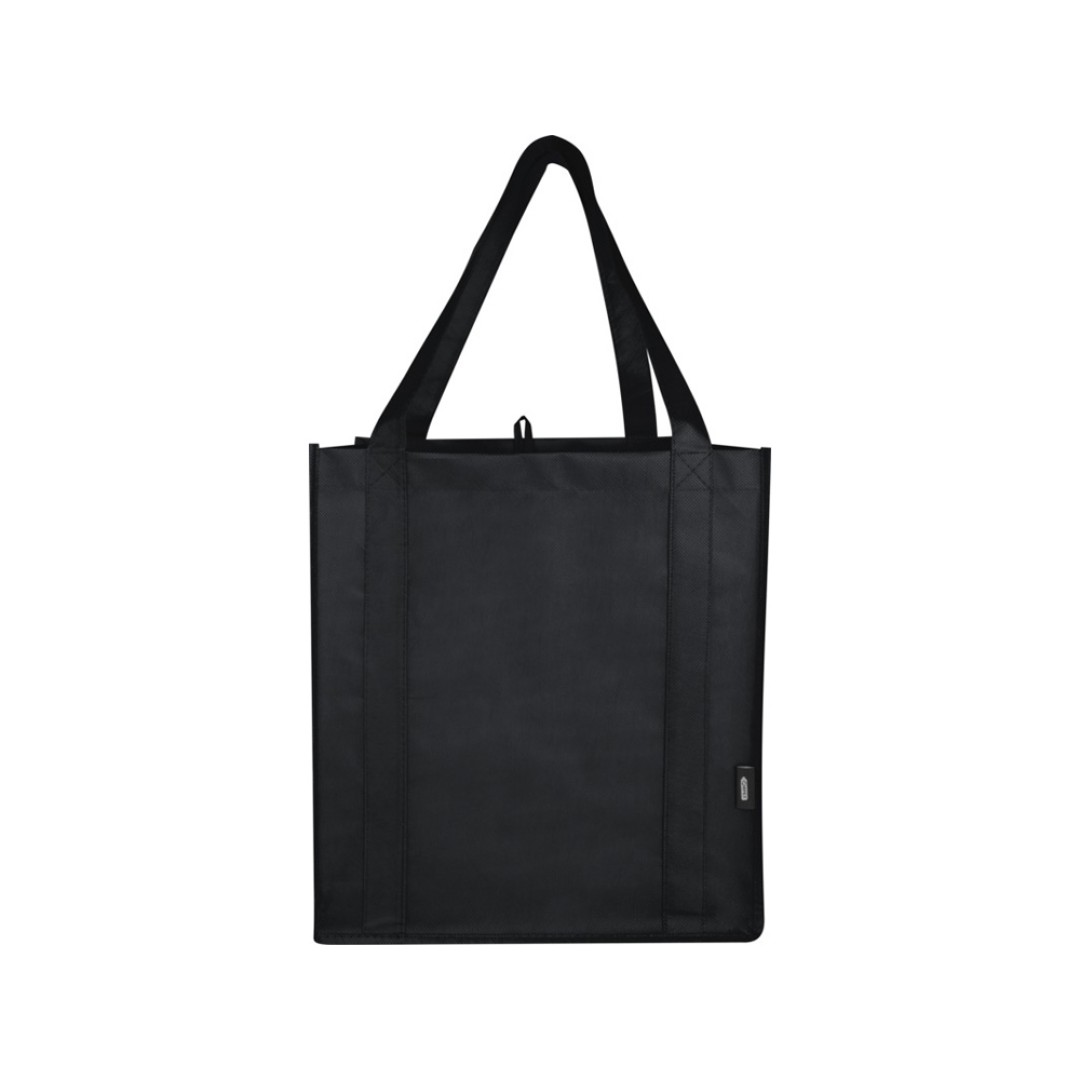 Liberty эко-сумка с прочным днищем объемом 6 л из нетканого материала, переработанного по стандарту GRS, сплошной черный