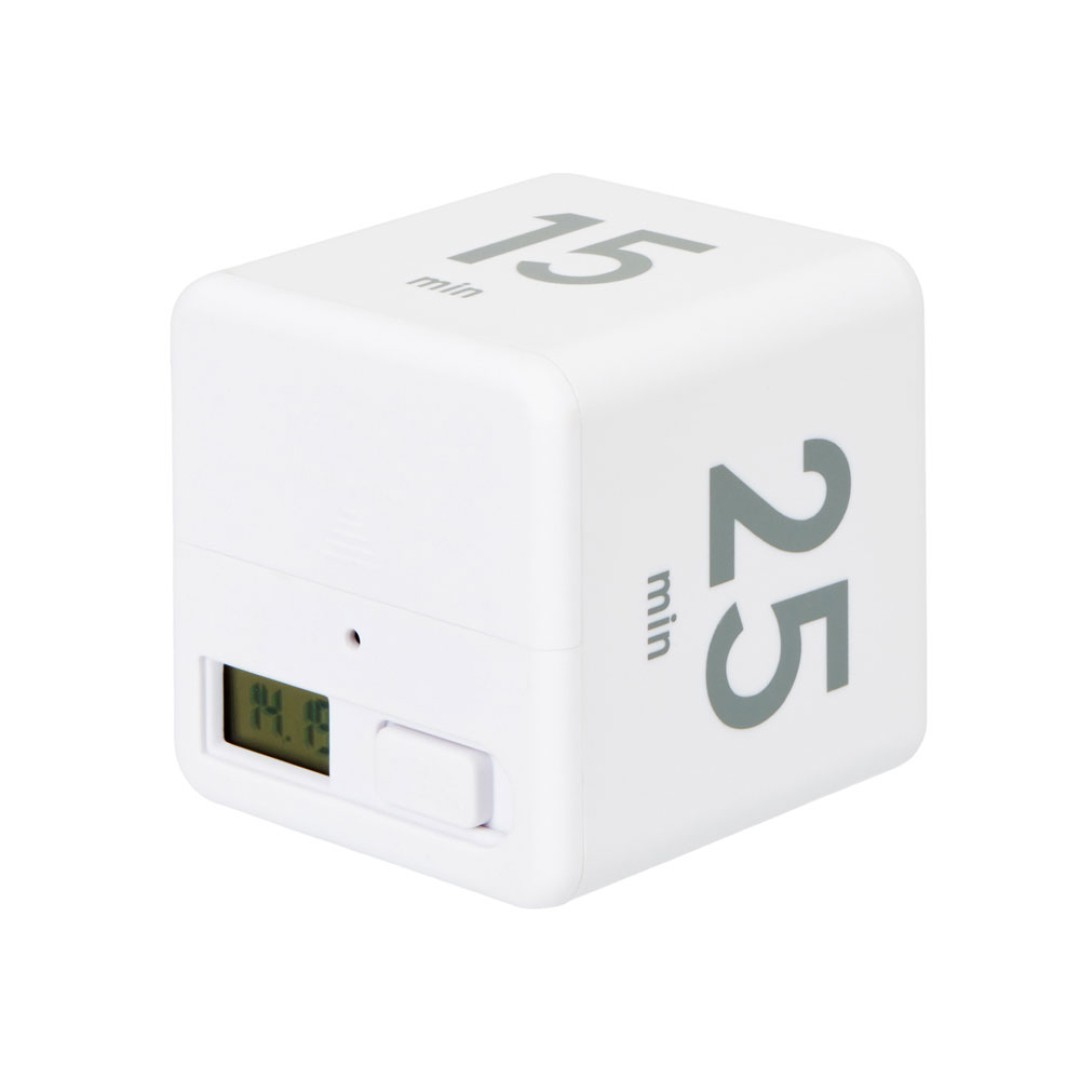 Таймер для тайм-менеджмента "Time Capsule" на 5-15-25-45 минут, софт-тач, белый