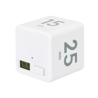 Таймер для тайм-менеджмента "Time Capsule" на 5-15-25-45 минут, софт-тач, белый