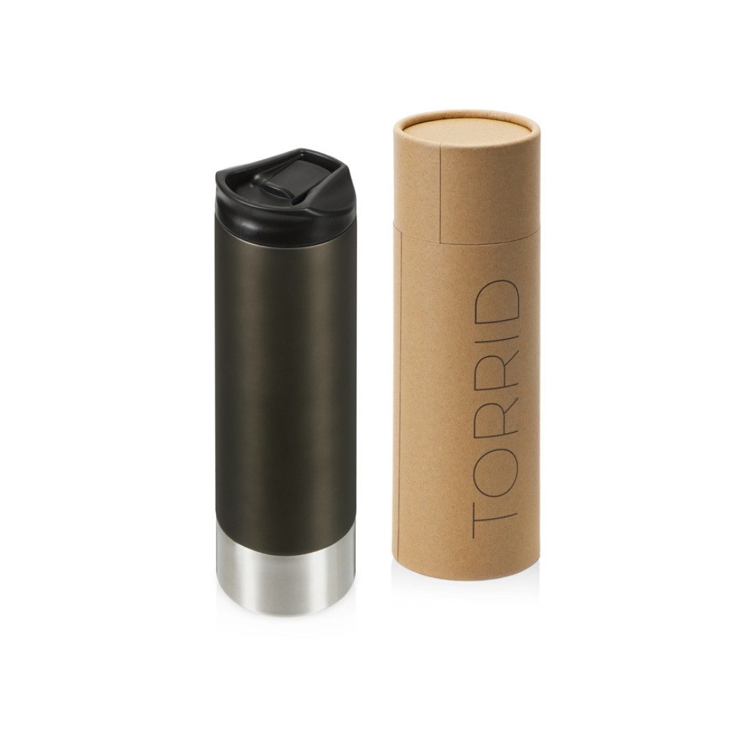 Герметичная термокружка c двойными стенками и медным слоем "Torrid", 470 мл, темно-серый