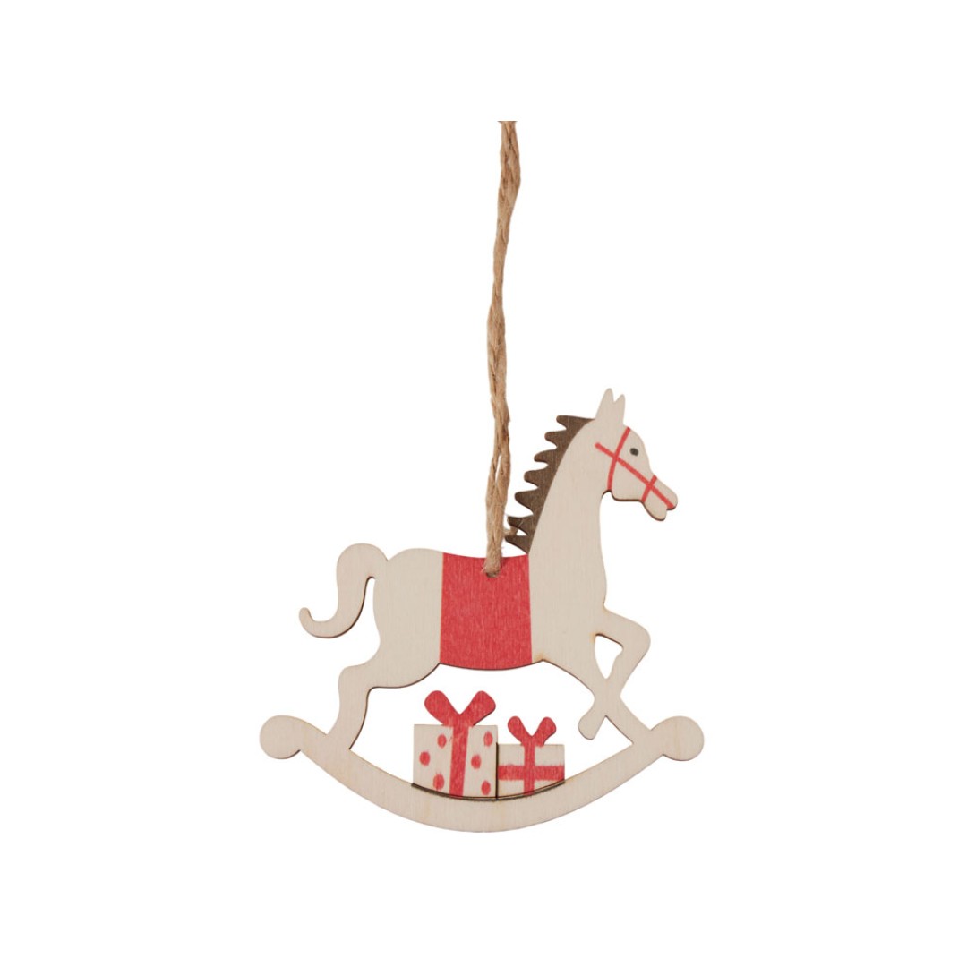 Елочная подвеска - лошадка (печать с 2 сторон)