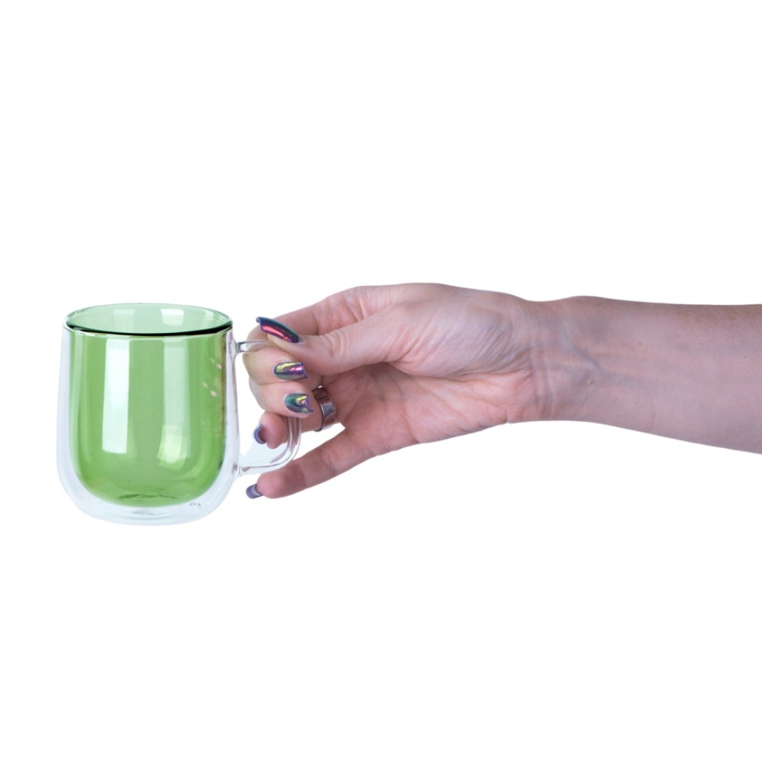 Цветная кружка Ubud с двойными стенками, зеленый