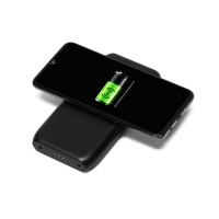 Портативное беспроводное зарядное устройство с док-станцией "Uniq", 10000 mah, черный