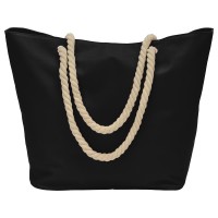 Сумка «Seaside» для шопинга и пляжа с широким дном, черный