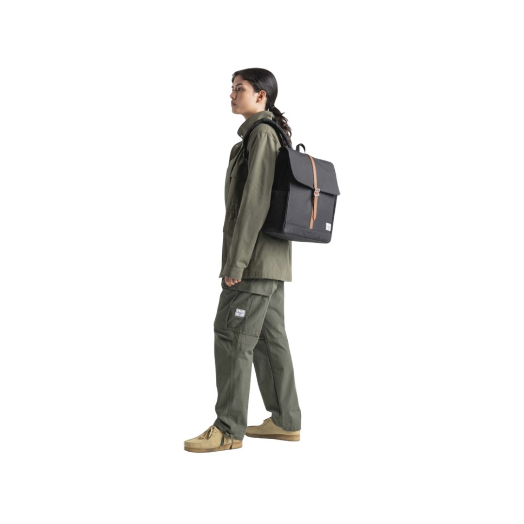 Herschel City рюкзак из переработанного материала объемом 16 л - сплошной черный