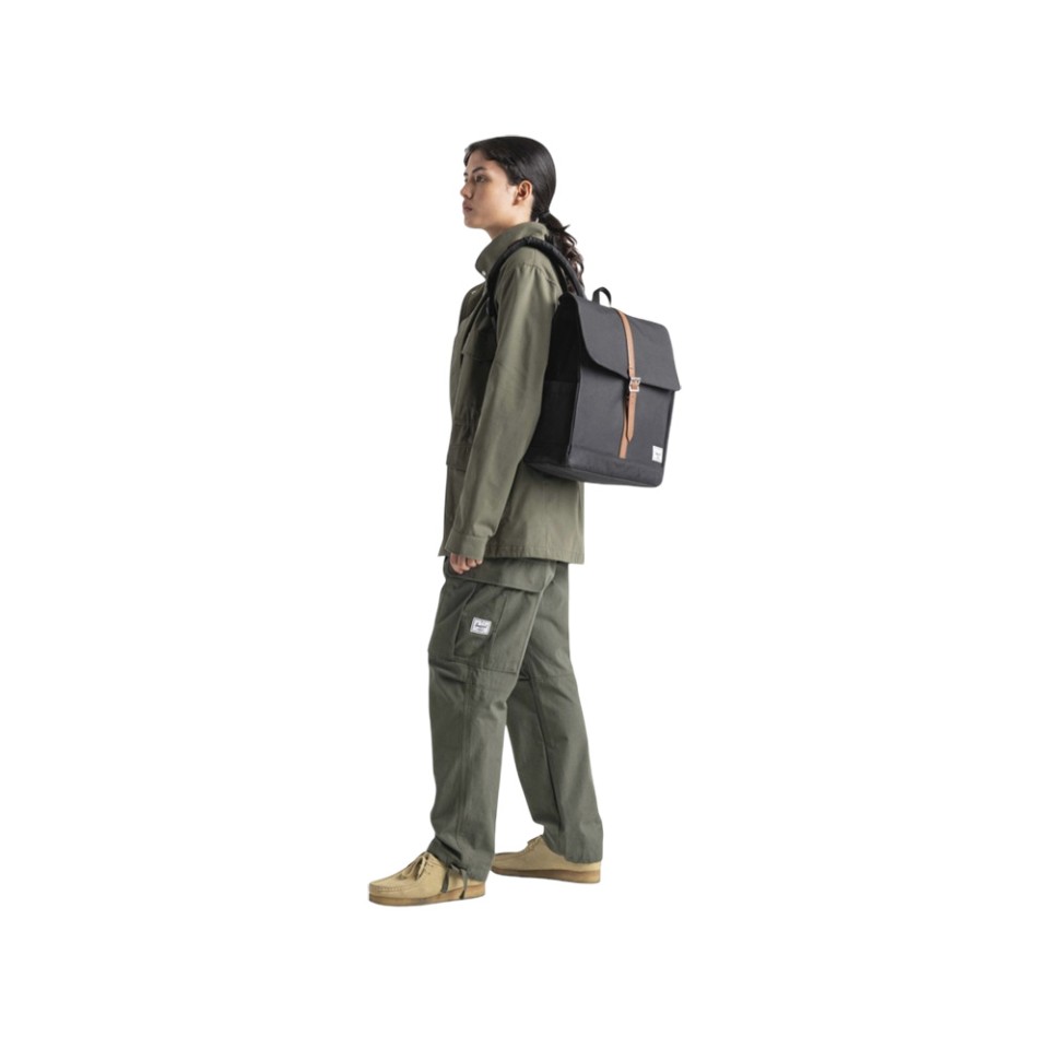 Herschel City рюкзак из переработанного материала объемом 16 л - сплошной черный