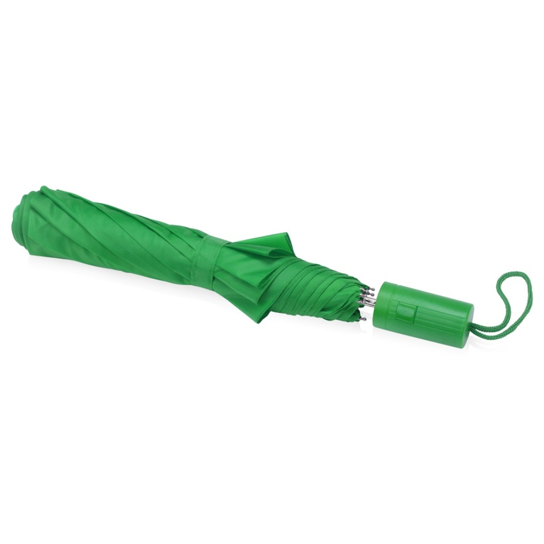 Зонт складной "Tulsa", полуавтоматический, 2 сложения, с чехлом, зеленый