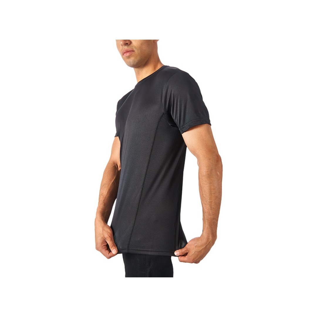 Мужская спортивная футболка Turin из комбинируемых материалов, черный