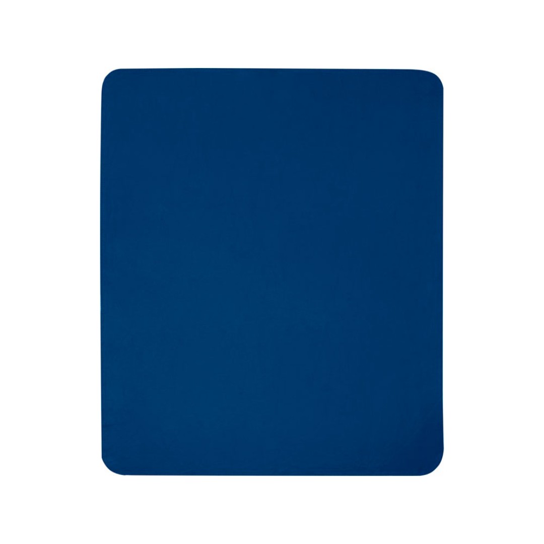 Плед Willow из флиса, вторичного ПЭТ, темно-синий