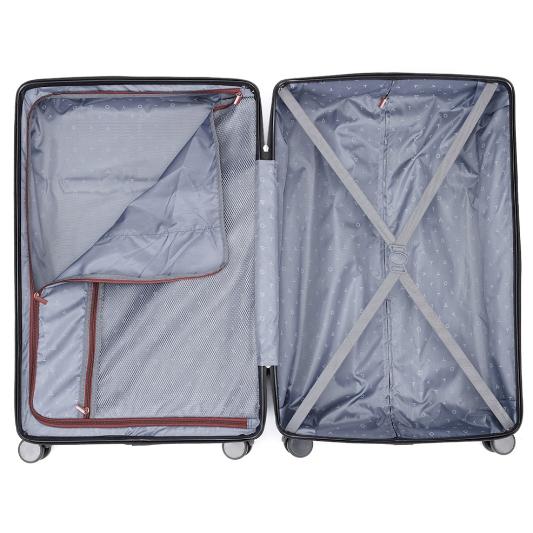 Чемодан TORBER Onego, бордовый, ABS-пластик, 69,5 х 46 х 26 см, 69 л