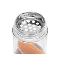 Бутылка для воды FLAVOUR U SEE, 460 мл, серебристый