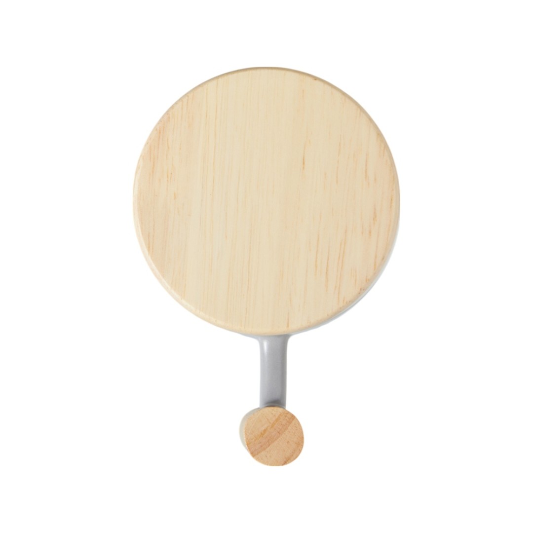 Кружка с ручкой и крышкой из каучукового дерева Jeny, серый