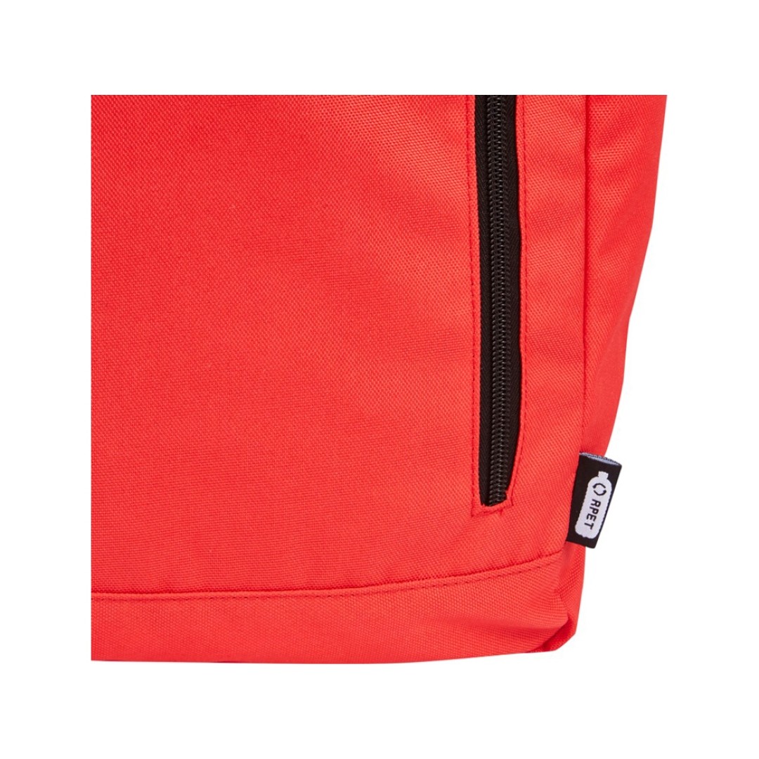 Рюкзак Byron 15,6" объемом 18 л со скручиваемым верхом, изготовленный из переработанного ПЭТ по стандарту GRS, красный